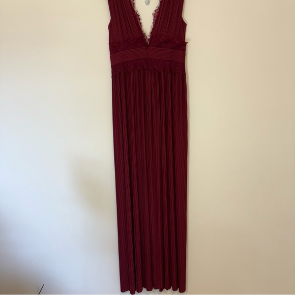 ASOS Burgundy Sleeveless Special Occasions Maxi Dress with Splits Size 8 - Picture 6 of 11